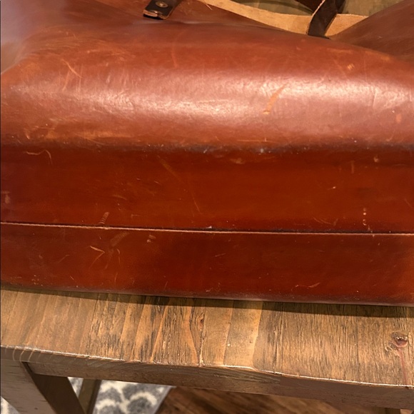 Whipping Post large Leather Classic Brown Tote. True heavy leather. - Picture 5 of 11